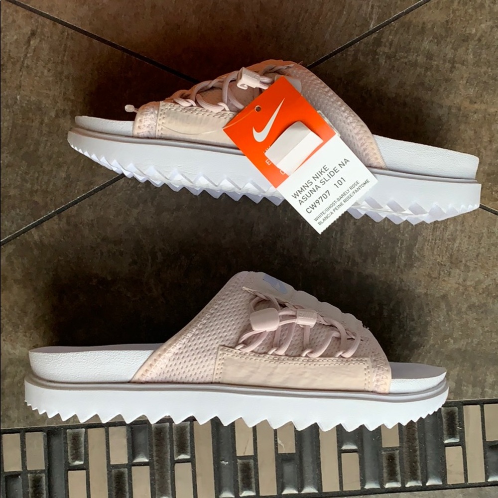 WMNS NIKE ASUNA SLIDE NA White Ghost-Barely Rose - Picture 15 of 16